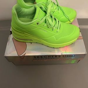 Lime green Skechers Street